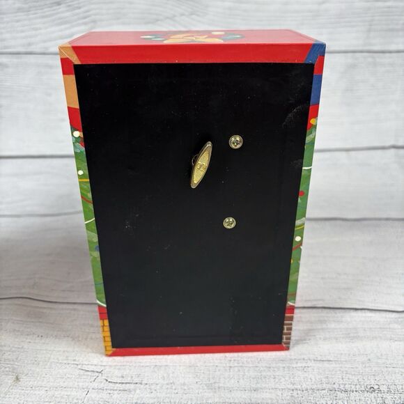 Vtg Dancing Christmas Santa Claus Jingle Bells Music Box Wind Up NBy Kiyo & Ko - Picture 3 of 7